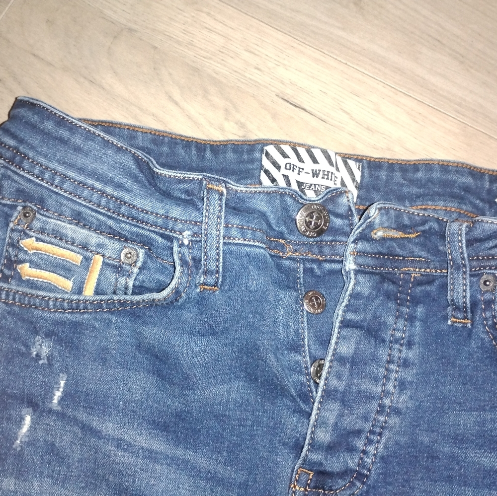 Off-White Blue Women's Jeans